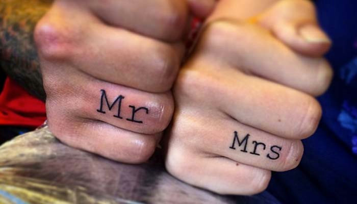Say I do with a ring tattoo