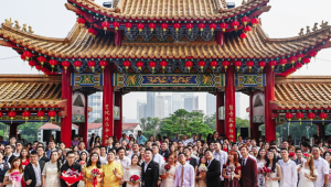 99 couples wed in a mass wedding