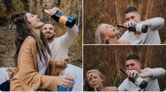 Pinterest-inspired engagement shoot fails hilariously