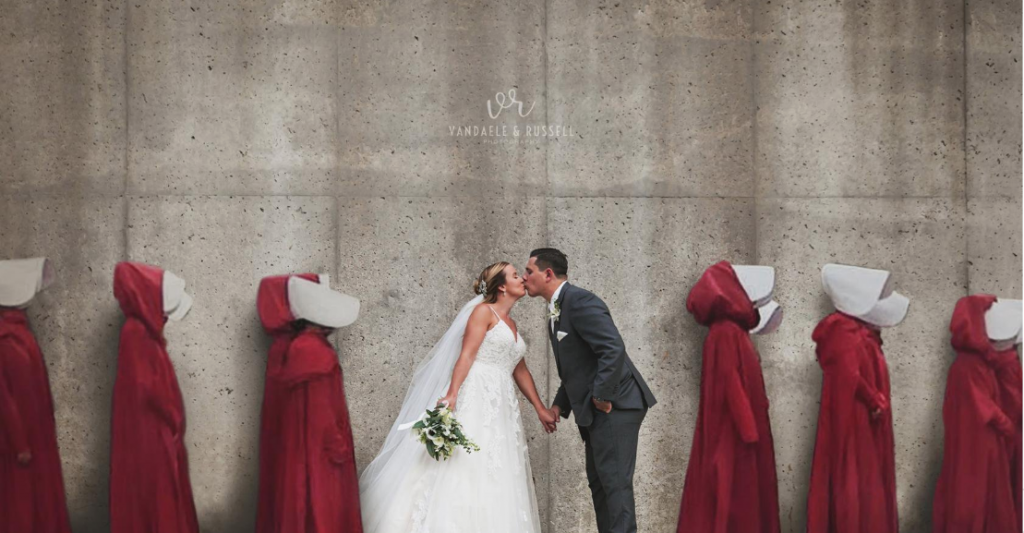 Outcry over Handmaid's Tale-themed wedding picture