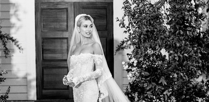 You need to see Hailey Bieber's wedding gown