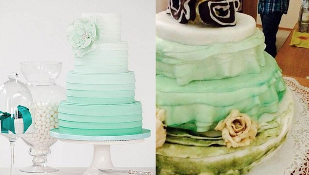 Expectation vs reality - wedding cake fails