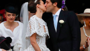 The royal bride marries in Oscar de la Renta