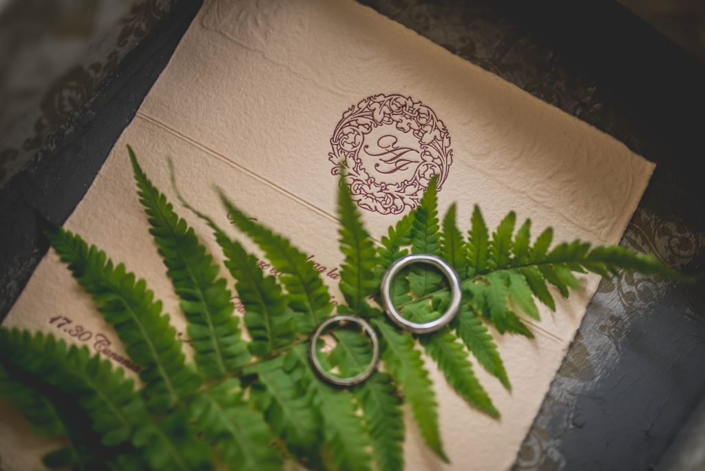Botanical-inspired wedding invitations