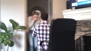 A heartwarming Love is Blind-inspired proposal