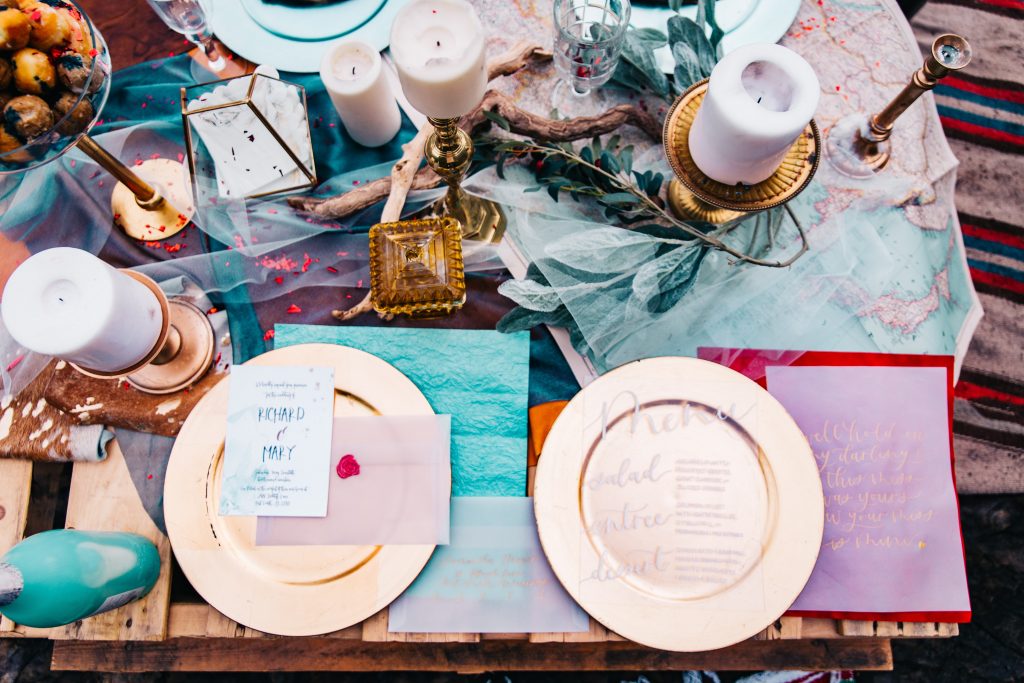 Ways to inject colour into your wedding decor