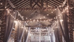 Beautiful barn wedding decor