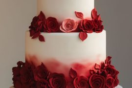 Romantic red wedding cakes that steal the spotlight