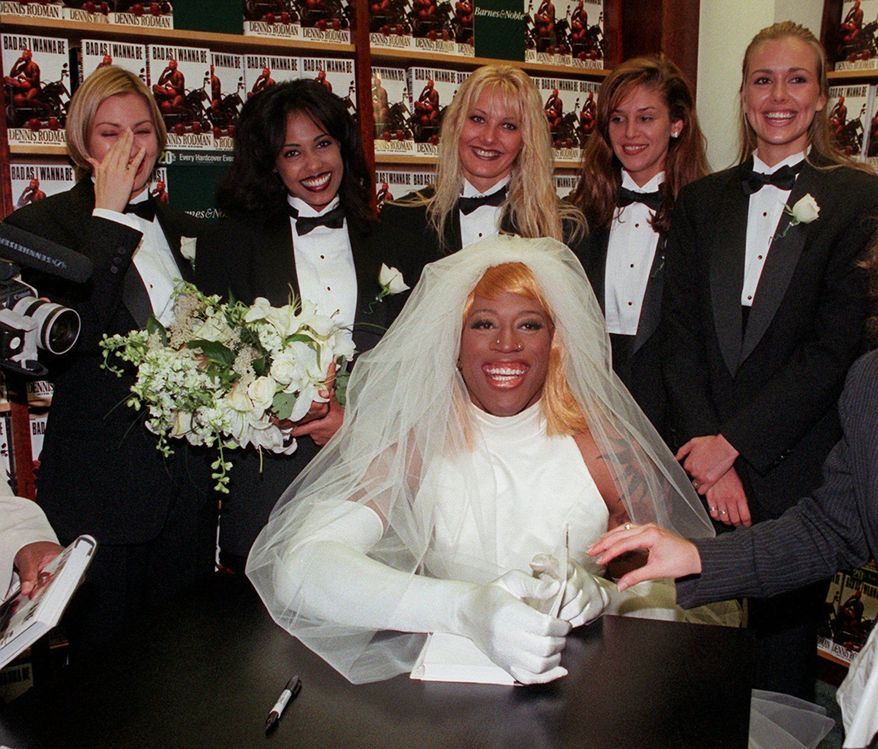 Dennis Rodman once 'married' himself in a wedding dress