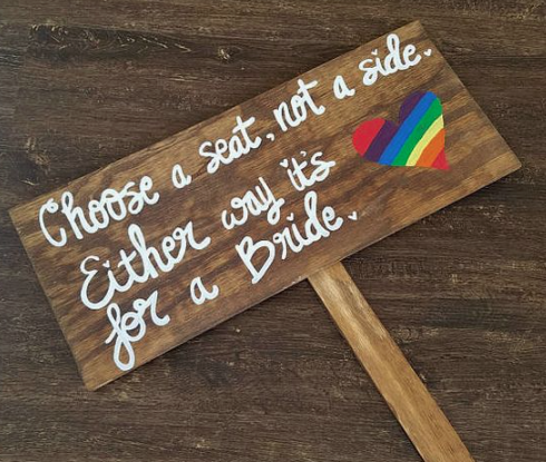 Simple ways to incorporate the Pride flag into your LGBTQIA+ wedding