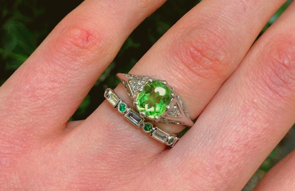 An out-of-this-word stone: Peridot engagement rings
