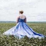Colourful wedding dresses for your 'something blue'