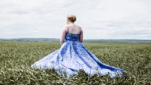 Colourful wedding dresses for your 'something blue'