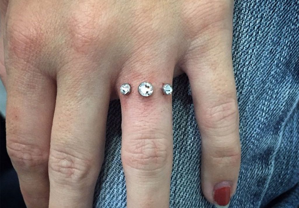I've got you under my skin: Engagement ring piercings