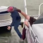 Man falls of boat as partner speeds away during proposal gone wrong
