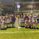 Goalkeeper ties the knot before playing in match on the same day