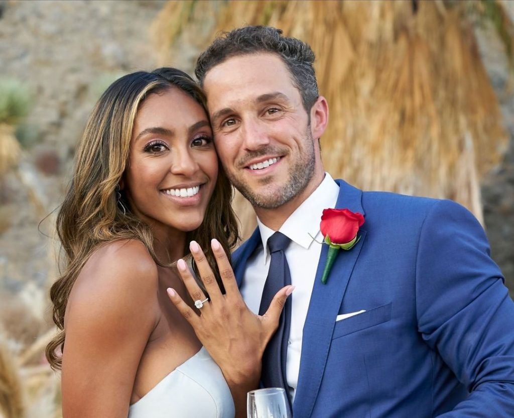 The Bachelorette's Tayshia Adams gives out her final rose