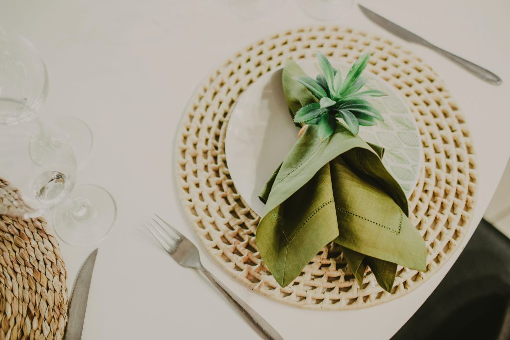 Go green with your wedding decor for a lucky day