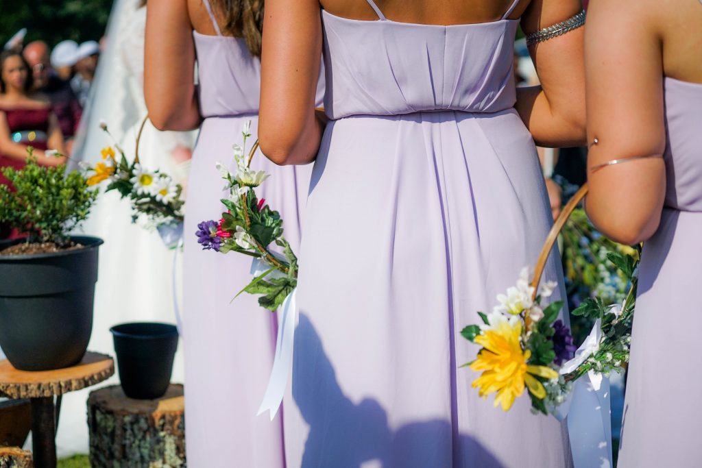 Pretty in purple bridesmaid dresses