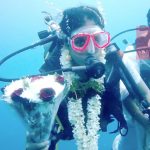 Couple marry in what may be the first traditional Hindu underwater wedding