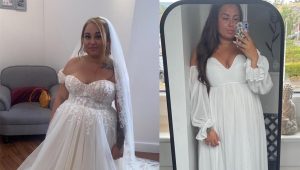Bride stuns in R950 Shein wedding dress for upcoming "I dos"