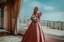 non-white wedding dress