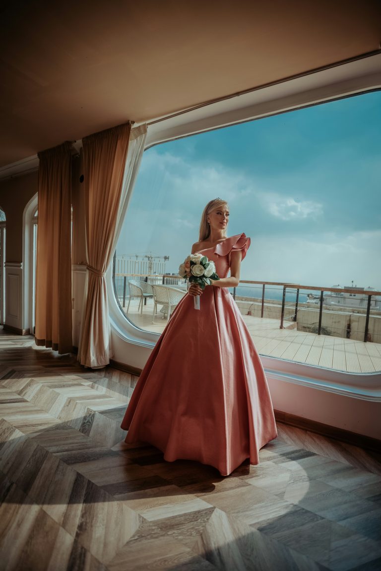 non-white wedding dress